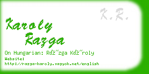 karoly razga business card